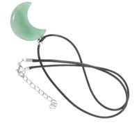 Baluue Collier Pendentif Jade Naturel Vert de Lune, Accessoire Élégant et Créatif, Confortable à Porter, Usage Quotidien Club
