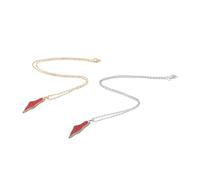 Baluue Collier Pendentif Pastèque Fruit Coloré en Alliage Léger, Unisexe, Bijou pour Femmes et Hommes, Accessoire Créatif pour Usage Quotidien et Sorties Casual, Lot de 2 Pièces (or