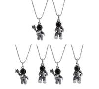 Baluue Collier pour de Mères, Lot Fête Présents Petits des Unique en et Pendentif Astronaute Acier Inoxydable Léger et Résistant, Design Créatif 6 Set Femme Homme