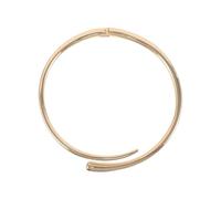 Baluue Collier Ras-de-cou Ouvert Métal Lisse Géométrique Femme Style Punk Chic Bijou Manchette Printemps Ajustable