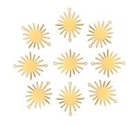Baluue Connecteurs de Bracelet en Cuivre 10 Pcs, Liens Multifonctions de Tournesol Poli 18K Doré, Accessoires Brillants pour Fabrication de Bijoux et Boucles D’Oreilles Artisanales