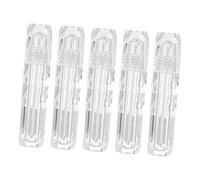 Baluue Contenants De Brillant à Lèvres Vides 5 Pièces Format Mini Tubes Transparents Pour Gloss Rechargeable Utilisation Cosmétique Femme