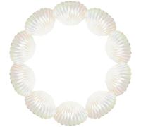 Baluue Contenants Dragées Baptême Technologie de Placage sous Vide Forme Coquillage Lot de 10 en Plastique Blanc Boîtes à Dragées Mariage Résistantes Décoloration pour Showers et Fêtes