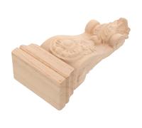 Baluue Corbeau Bois Massif Sculpté Coin Décoratif Applique Non Peinte pour Mur Meuble Colonne Romaine