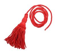 Baluue Cordon D’honneur Tressé à Pompon Rouge pour Clairon et Instruments à Vent, Paire de Cordons Artisanaux pour Spectacles, Accessoire Décoratif Compatible Orchestres et Groupes