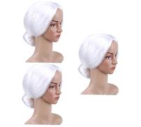 Baluue Costume Vieille Femme Coiffure De Mere Noel Femme 3 Pièces Mme. De Père Noël Cosplay Mamie Blanche Blanche Pour Déguisement De Vieille Dame De le Dame Âgée