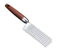 Baluue Coupe-Frites Ondulées en Acier Inoxydable 430 Solide Lame Épaisse pour Pommes de Terre et Légumes Outil Cuisine Multifonction pour Frites Gaufrées et Garnitures Usage