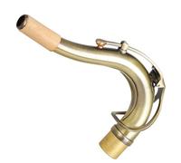 Baluue Courbure de Saxophone Alto en Laiton Bicolore, Manche de Rechange pour Saxophone Alto, Partie du Manche Jaune Ancien 1 Pièce, Accessoires pour Instruments de Musique à Vent Adulte