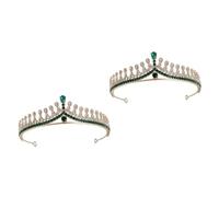 Baluue Couronne Fille 2 Pièces Tiare De Mariage Rétro Couronne Pour Filles De Princesse Coiffe En De ne De Femmes Green
