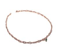 Baluue Couronne Médiévale Vintage à Épines En Alliage Cuivre Ancien Pierres Vertes, Tiare Réglable Pour Femme, Accessoires De Fête Renaissance Et Cosplay, Style Gothique Ajustable