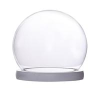 Baluue Couvercle en Verre pour Fleurs Éternelles Base Lumineuse 12 CM Blanc Plat Protection Anti-Poussière Décorative pour Intérieur Décoration Maison et Bureau Accessoire Décoratif