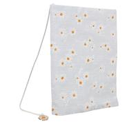 Baluue Couverture de Tissu Lavable Protège-cahier Fait Main Housse Légère et Résistante pour Rigides et Décor Bleu Motif Marguerite Protection Réutilisable pour Lecture Publique