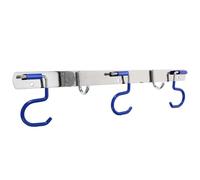 Baluue Crochets Muraux en Acier Inoxydable sans Perçage Support Multifonction 3 Porte-Balais 2 Crochets Rangement Mural pour Salle de Bain Cuisine Porte-Serviettes Robuste et Pratique