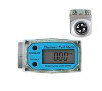 Baluue Débitmètre Électronique Numérique à Turbine 1 en Aluminium, Petit Volume, Conversion D'unité Optionnelle, pour Eau et Liquide Chimique, Capacité 200lpm 50gpm