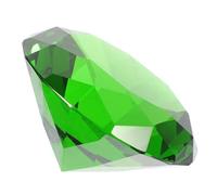 Baluue Décoration Mariage Diamant en Cristal Verre Transparent 6 CM Ornement Centre de Table Vert Faux Diamant en Cristal pour Fête et Accessoires Décoratifs