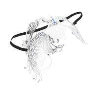 Baluue Demi-masque Métallique Brillant pour Femme Bande Élastique, pour Bal Masqué, Carnaval et Soirée Déguisée, Accessoire Élégant et Confortable
