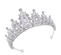 Baluue Diadème De Mariage Strass Argenté Pour Femme Couronne De Mariée Élégante Pour Occasions Spéciales Et Cérémonies