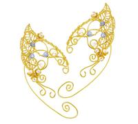 Baluue Ear Non Piercing pour Femmes Élégantes Alliage Léger Boucles Oreilles Fées Forme de Trois Empilées Accessoire Délicat pour Fête et Usage Quotidien