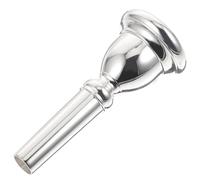Baluue Embouchure en Cuivre Plaqué Argenté pour Euphonium Accessoire Musical Indispensable Pièce de Rechange Adaptée Finition Lisse Résistante à L'Usure Compatible Instruments à Vent