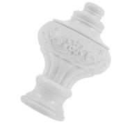 Baluue Embout de Tringle à Rideaux Décoratif Tête N°4 Jasmine Couleur Ivoire Compatible Tringles Standard Embouts de Finition pour Fenêtres Maison et Hôtel