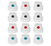 Baluue Embouts Pulvérisateurs Prise Confortable 12pcs en Plastique Mini Buses Précises Séchage Rapide pour Peinture Aérosol pour Art Graffiti pour Femmes Artistes