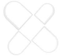 Baluue Emporte-Pièces Géométriques Réutilisables en Plastique Moules à Biscuits Arc de Cercle 7-10 CM Lot de 4 Pièces Accessoires de Pâtisserie DIY pour Biscuits et Desserts