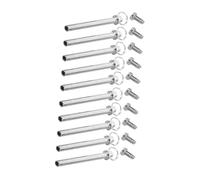 Baluue Ensemble de 10 Kit Réparation Éventail Rivets Multi Anneau Accessoires Robustes pour Réparation Ventilateur à Main Détachées Argentées pour Restauration Pliants