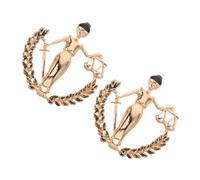 Baluue Épingle à Revers Justice 2pcs Symbole la Balance Alliage Léger pour Femme Homme Étudiant en Droit