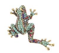 Baluue Épingle Grenouille Fantaisie en Alliage Résistant la Décoloration, Épingle Décorative Unique pour Écharpe ou Costume, Présent pour Famille et Amis