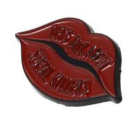 Baluue Épingle pour Femme en Alliage de Zinc Rouge Forme Lèvres Chic et Facile à Ouvrir, Réutilisable, comme Présent sur Vêtements ou Écharpes