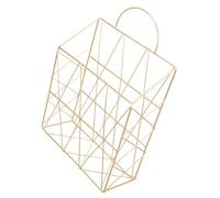 Baluue Étagère Murale en Fer Doré 1 Pièce Panier de Rangement Suspendu Style Nordique Moderne Support Mural pour Livres Clés et Objets Divers Gain de Place Cuisine Bureau et Chambre