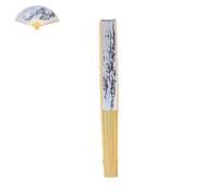 Baluue Éventail Pliant Extra Large en Papier et Soie, Décor Mural Chinois Grand Format, Ventilateur Portable à Motifs Floraux, Accessoire pour Danse, Fête et Décoration Intérieure, Style