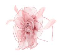Baluue Fascinator Élégant Femme Avec Plumes Et Chapeau De Thé Pour Mariage Et Événements Festifs Décor De Tête Vintage Organza Nude