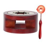 Baluue Four de Fusion Cire Rétro Bois Compact avec Cuillère Chauffe Cachet de Cire pour Artisanat et Cadeau pour Ami