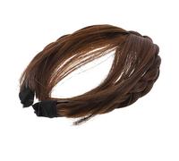 Baluue Frange Bandeau Cheveux 3 Pièces Bandeau Frange Perruques Tressées Avec Une Frange Bijoux De Tresse Faux - Synthétique - De Couleur Claire Noire Bouclée Accessoires Pour Cheveux