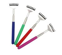Baluue Grattoir en Inox 3pcs Extensible pour Dos Manche Télescopique, Outil de Massage Corporel pour Soulager Démangeaisons la Maison Bureau Couleur Aléatoire