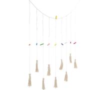 Baluue Guirlande Photo Suspendue en Coton et Corde de Jute Naturelle 1 Ensemble avec Pinces Clips Décoration Murale Artisanale pour Affichage D’Images Porte-Photos Mural pour Salon et