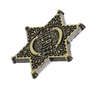 Baluue Insigne Hexagonal Vintage en Alliage Rétro, Broche Décorative Hexagonale, Accessoire pour Costumes Hommes, Épingle de Revers pour Cosplay et Fêtes, Finition Robuste et Anti-décoloration