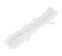 Baluue Jarretière de Mariage Confortable et Respirante avec Nœud Accessoire Charme de Cuisse en Dentelle Blanche lors de Fêtes et Mariages pour Mariée