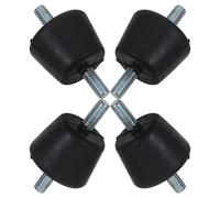 Baluue Kit 4 Pieds Anti-Vibrations en Caoutchouc pour Climatiseur Extérieur Supports Isolateurs Amortisseurs Robustes Patins Anti-Bruit Résistants aux Intempéries pour Compresseur