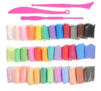 Baluue Kit D’argile Autodurcissante 36 Couleurs Vives Outils de Modelage Arrondis, Pâte à Modeler Légère pour Garçon et Filles, Activités Manuelles Créatives Soi-même, Adapté