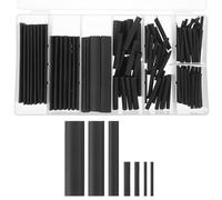 Baluue Kit de 127 Gaines Thermorétractables Isolantes Noires Tubes Électriques Résistants au Feu Protection et Isolation des Câbles pour Usage Domestique et Industriel