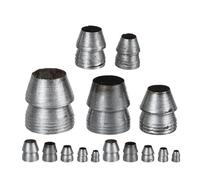 Baluue Kit de 15 Coins de Hache en Métal Résistant Cale de Support Ronde pour Manche de Marteau Renfort en Coin 8-16 MM Accessoires pour Travail du Bois et Fixation Sécurisée