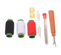 Baluue Kit de Couture 34 Pièces avec Grandes Aiguilles en Acier 3 Bobines de Fil Multicolore 2 Enfile-Aiguilles 2 Dé à Coudre Découseur et Étui Compact - Trousse Portable pour