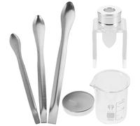 Baluue Kit de Fabrication de Rouge à Lèvres DIY 8 Pièces - Moule en Silicone Cuillères de Cire Béchers Gradués - Accessoire Maquillage Pratique Compatible Tubes de Gloss Réparation