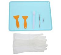 Baluue Kit de Nettoyage pour Imprimante avec Entonnoir Filtre Inox Protections en Silicone Brosse Grattoir Cutter Accessoires pour Filtrage Résine et Protection Mains