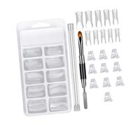 Baluue Kit de Pinces à Ongles pour Extension Clips Cristal Légers Conseils Ongles Outil Professionnel Manucure Salon et Maison Accessoires Nail Art Durables et Portables