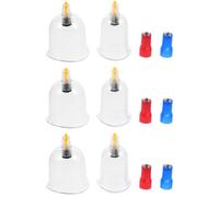 Baluue Kit de Ventouses pour Massage à Vide Ensemble de 12 Pièces Transparent en Plastique Accessoires 3 Grosses Articulations 3 Petites Articulations et 6 Têtes Magnétiques pour