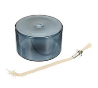 Baluue Lampe à Huile Créative en Verre Petit Format Gris Foncé Mèche en Métal, Lampe à Pétrole Décorative pour Intérieur, Décoration de Fête et Mariage, Lanterne D’Ambiance Raffinée