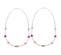 Baluue Lanières de Masque 2pcs Anti-perte pour Garçon et Filles en Acrylique Design Mode, Adaptées aux Lunettes et Chapeaux pour Garçons et Filles